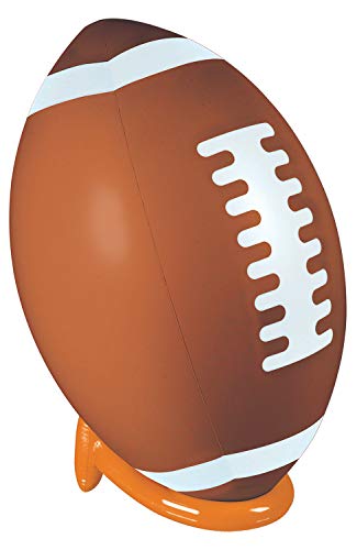 Beistle 3 FT 2 in Large Inflatable Football and Tee Set for Game Day Party Decorations, Sports Theme Photo Props