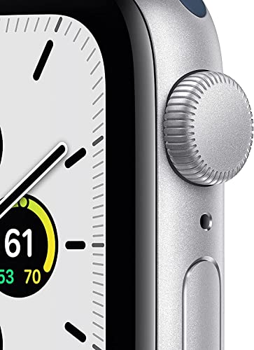 Apple Watch SE (GPS, 40mm) - Silver Aluminum Case with Abyss Blue Sport Band (Renewed)