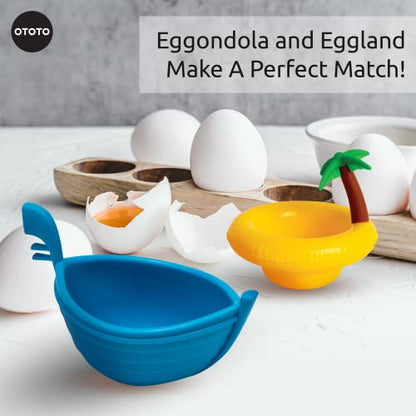 NEW!!! Eggondola Egg Poacher by OTOTO - Poached Egg Silicone Egg Cooker - Gondola Egg Silicone Poacher for Cooking Eggs - Kitchen Egg Cooker, Perfect Egg Maker - Egg Design Maker, Egg Kitchen Gadgets