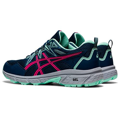 ASICS Women's Gel-Venture 8 Running Shoes, 8, MAKO Blue/Pink GLO