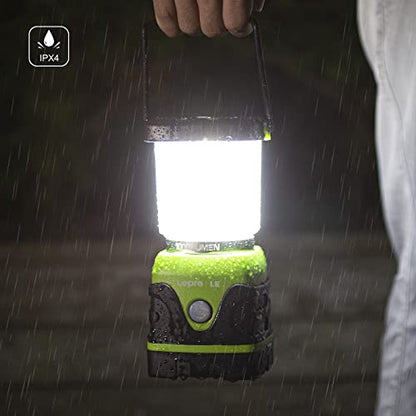 Lighting EVER 1000LM Battery Powered LED Camping Lantern, Waterproof Tent Light with 4 Light Modes, Camping Essentials, Portable Lantern Flashlight for Camping, Hurricane, Emergency, Hiking, Fishing