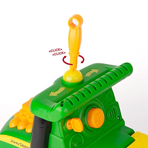 John Deere Johnny Tractor Ride On Toy with Lights and Sounds - John Deere Tractor Toys Ride On - Toddler Outdoor Toys - Ride on Toys Ages 1 Year and Up,Green, Large