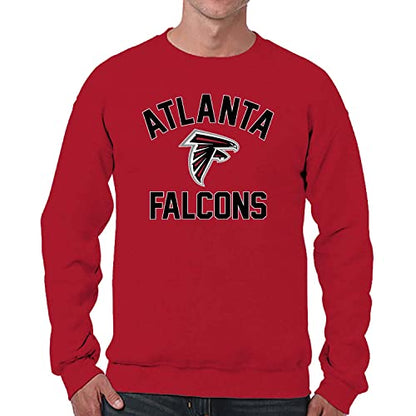 Team Fan Apparel NFL Adult Gameday Football Crewneck Sweatshirt - Cotton Blend - Stay Warm, Comfortable & Stylish on Game Day (Atlanta Falcons - Red, Adult XX-Large)