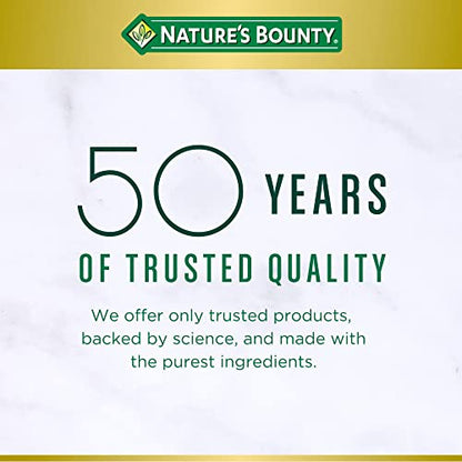 Nature’s Bounty Zinc 50mg, Immune Support & Antioxidant Supplement, Promotes Skin Health 250 Caplets