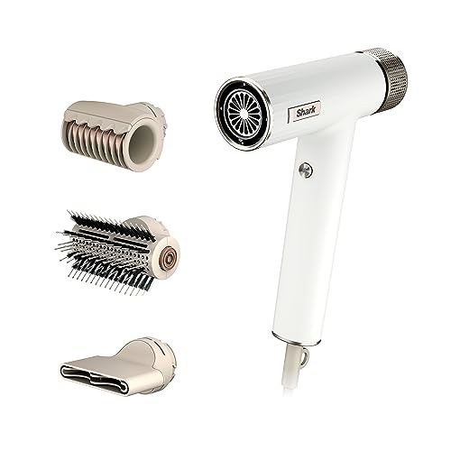 Shark HD331 SpeedStyle RapidGloss Finisher and High-Velocity Dryer with IQ Speed Styling and Drying Suite, Lightweight, Ionic, No Heat Damage, Best for Straight and Wavy Hair, Silk