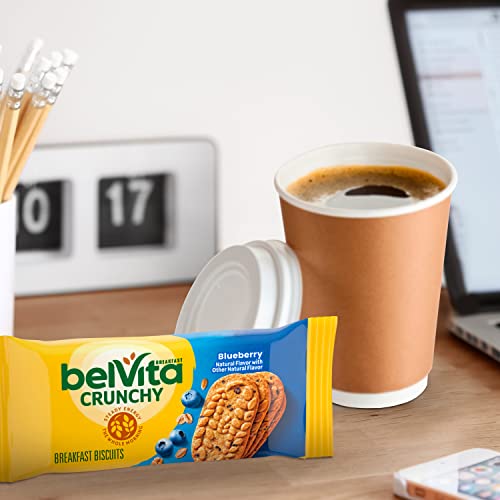 belVita Blueberry Breakfast Biscuits, 30 Total Packs, 6 Boxes (4 Biscuits Per Pack)