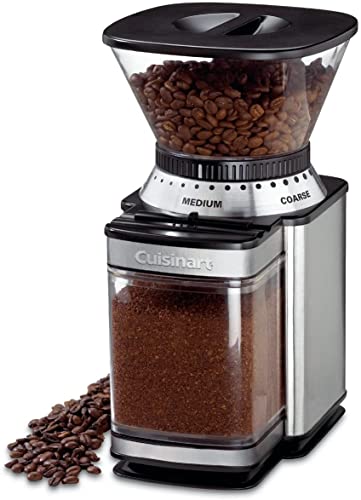 Coffee Grinder by Cusinart, Electric Burr One-Touch Automatic Grinder with18-Position Grind Selector, Stainless Steel, DBM-8P1