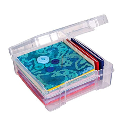 ArtBin 6953AB ClearView 6" x 6" Box Art & Craft Organizer, [1] Plastic Storage Case, Clear