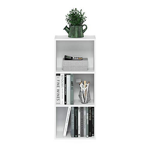 Furinno Luder Bookcase / Book / Storage , 3-Tier, White