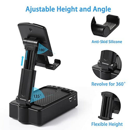 Gifts for Men, OLES Mobile Phone Stand with Bluetooth for Him Dad Women Who Want Nothing, Adjustable Tablet Holder with Wireless Speaker, Tech Gadgets for Table Desk, Unique Ideal