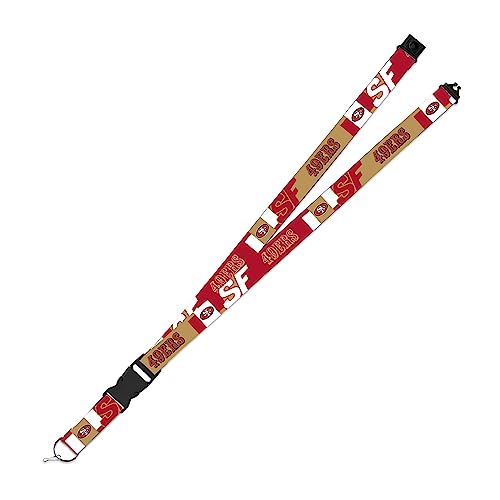 Rico Industries NFL Football San Francisco 49ers 19" x 1" Premium Unisex-Adult Safety Breakaway Lanyard - Flash