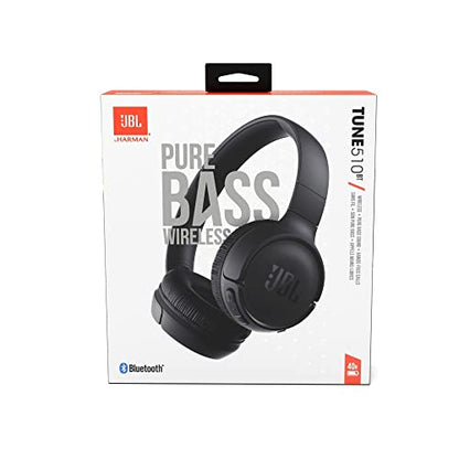 JBL Tune 510BT: Wireless On-Ear Headphones with Purebass Sound - Black