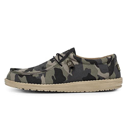 Hey Dude Men's Wally Camo Size 11 | Men’s Shoes | Men's Lace Up Loafers | Comfortable & Light-Weight