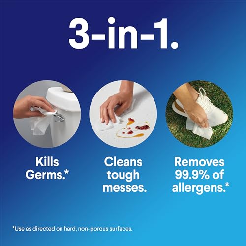 Clorox Disinfecting Wipes, Bleach Free Cleaning Wipes, Household Essentials, Fresh Scent, Moisture Seal Lid, 75 Wipes, Pack of 3 (New Packaging)