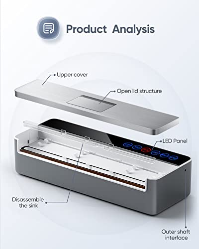 Vacuum Sealer Machine, Full Automatic Food Sealer (95Kpa), vacuum sealers bags, Air Sealing System Dry, Moist Food Preservation Modes, Lab Tested, LED Indicator Lights