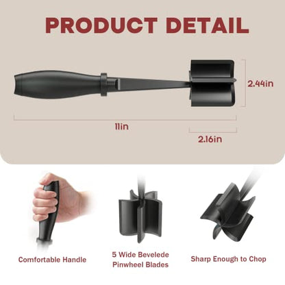 Meat Chopper for Hamburger, Premium Heat Resistant Masher and Smasher for Ground Beef, Ground Turkey and More, Nylon Ground Beef Chopper Tool and Meat Fork, Non Stick Mix Chopper