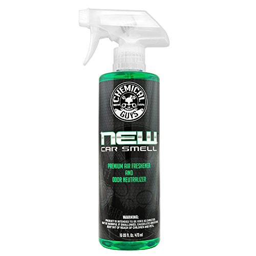 Chemical Guys AIR_101_16 New Car Smell Premium Air Freshener and Odor Eliminator, Long-Lasting Scent, Great for Cars, Trucks, SUVs, RVs & More, 16 fl oz