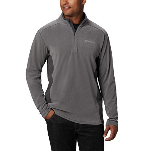 Columbia Men's Klamath Range II Half Zip, City Grey/Shark, Large