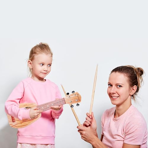 17 Inch Kids Ukulele Guitar Toy 4 Strings Mini Children Musical Instruments Educational Learning Toy for Toddler Beginner Keep Tone Anti-Impact Can Play with Picks/Strap/Primary Tutorial