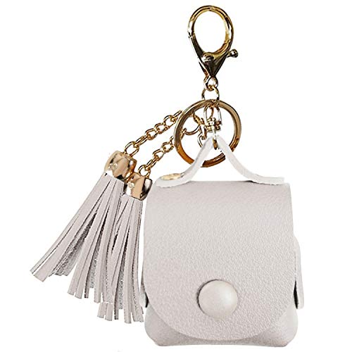 MODOS LOGICOS Charging Case Cover for Apple Air Pods, PU Leather Case with a Couple of Drooping Tassels for Apple AirPods 1/2 Charging Case - Beige