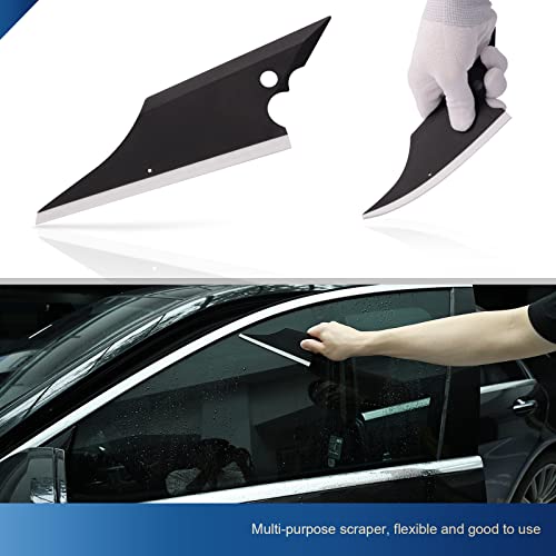 Ehdis 7 Pieces Vehicle Glass Protective Film Car Window Wrapping Tint Vinyl Installing Tool: Squeegees, Scrapers, Film Cutters