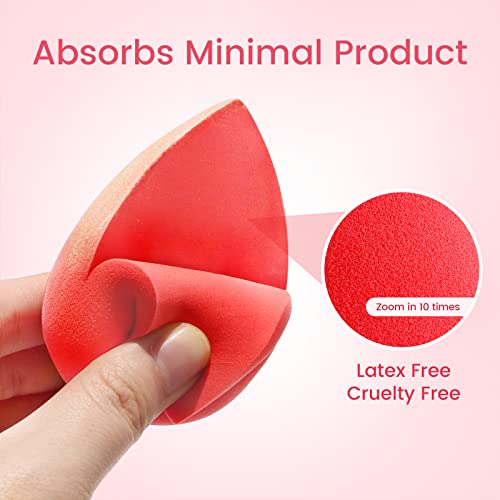 BEAKEY 5 Pcs Makeup Sponges Set, Foundation Blending Paw Paw Sponge, Latex Free Beauty Sponges Flawless for Liquid, Cream, and Powder, Boun Boun Sponges, Multi-colored Makeup Sponges