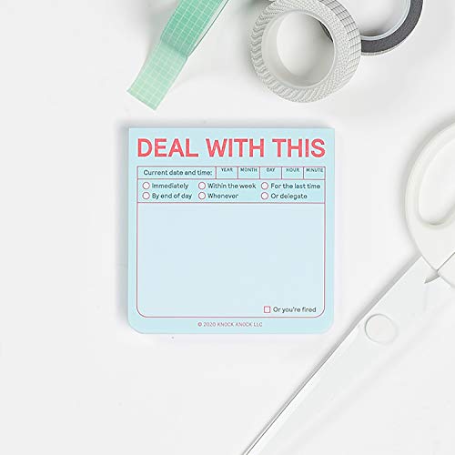 1-Count Knock Knock Deal with This Sticky Note (Pastel Version, 3 x 3-inches)