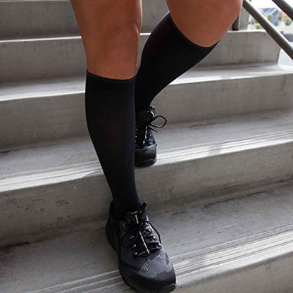 Copper Fit unisex adult 1 Pair Socks, Black, Large-X-Large US