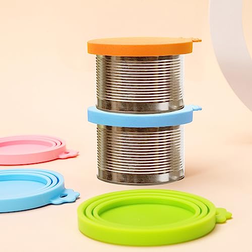 2 Pack Pet Food Can Covers Lids for Cat and Dog Food, Universal Silicone Can Cover, BPA Free Dishwasher Safe, Fit All Standard Size Dog and Cat Can Tops for Pet Food Storage (Pink & Green)