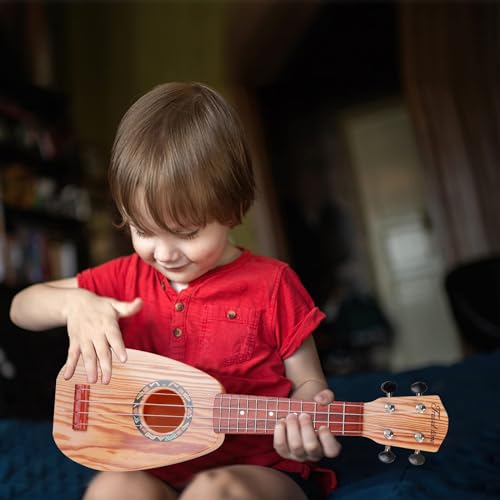 17 Inch Kids Ukulele Guitar Toy 4 Strings Mini Children Musical Instruments Educational Learning Toy for Toddler Beginner Keep Tone Anti-Impact Can Play with Picks/Strap/Primary Tutorial