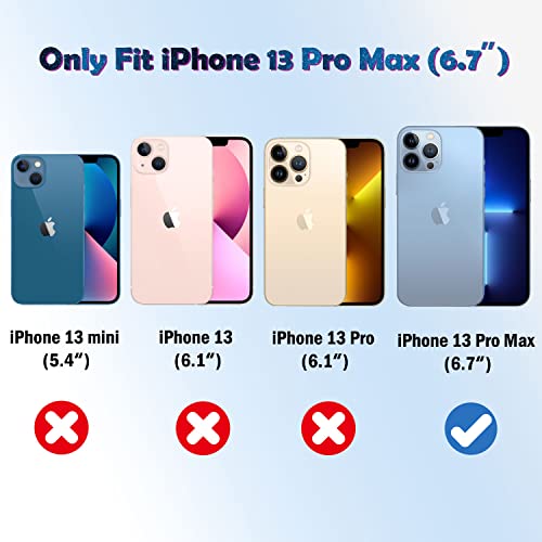 QHOHQ 3 Pack Screen Protector for iPhone 13 Pro Max 6.7" with 3 Pack Tempered Glass Camera Lens Protector, Ultra HD, 9H Hardness, Scratch Resistant, Easy Install - Case Friendly