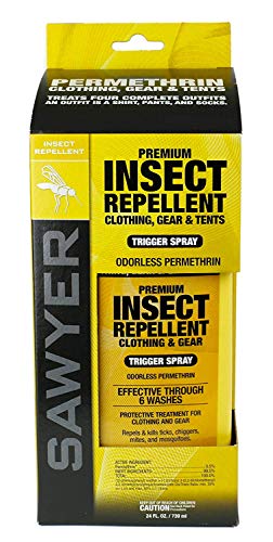 Sawyer Products SP6572 Twin Pack Premium Permethrin Clothing Insect Repellent Trigger Spray, 24 oz,Yellow