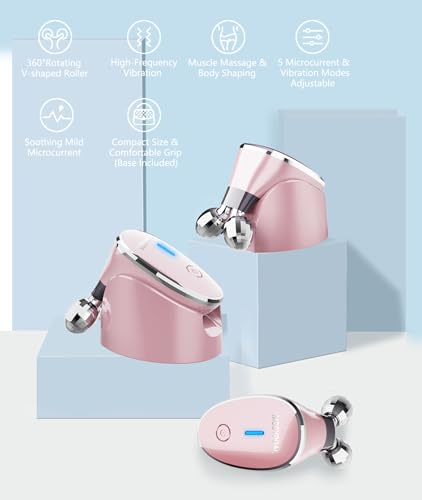 MCSYPOAL Microcurrent-Facial-Device, Microcurrent Face Lift Device, Face Roller for Wrinkles Removal, Face Massager for Skin Tightening, Microcurrent Multifunctional Facial Massager