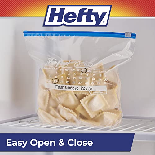 Hefty Slider Freezer Calendar Bags, Gallon Size, 100 Total Bags, 25 Count (Pack of 4)