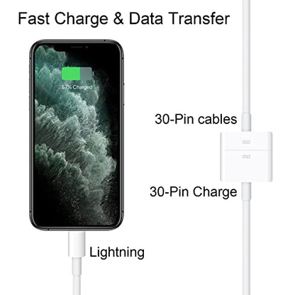INCORIC Lightning to 30-Pin Adapter, iPhone Charging Data Sync Connector Cable 8-Pin Male to 30-Pin Female Output Adapter Compatible iPhone 13/12/11/X/8/7/6/5/4S/4/3/3G/iPad/iPod(0.2 m)