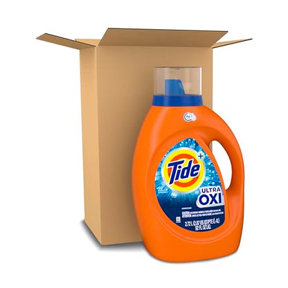 Tide Ultra Oxi Laundry Detergent Liquid Soap, High Efficiency (He), 59 Loads, Blue, 92 Fl Oz (Pack of 1)