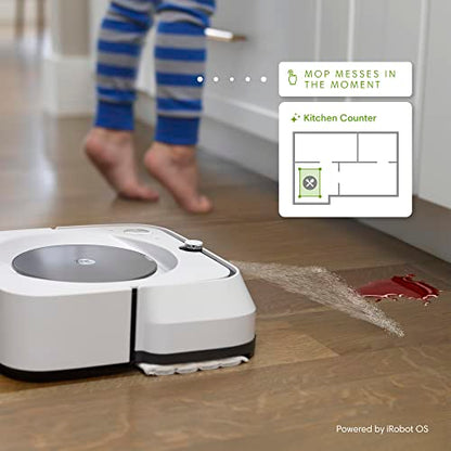 iRobot Braava Jet M6 (6110) Ultimate Robot Mop- Wi-Fi Connected, Precision Jet Spray, Smart Mapping, Works with Alexa, Ideal for Multiple Rooms, Recharges and Resumes, White, Braava M6