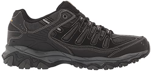 Skechers mens Afterburn M. Fit fashion sneakers, Black, 10 X-Wide US