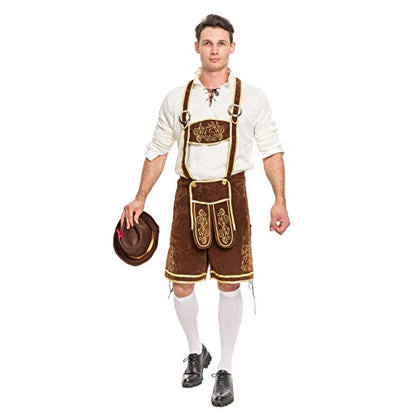 Spooktacular Creations Men’s German Bavarian Oktoberfest Costume Set for Halloween Dress Up Party and Beer Festival (Large)