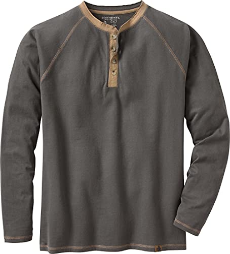 Legendary Whitetails Men's Big & Tall Recluse Henley, Charcoal, XX-Large