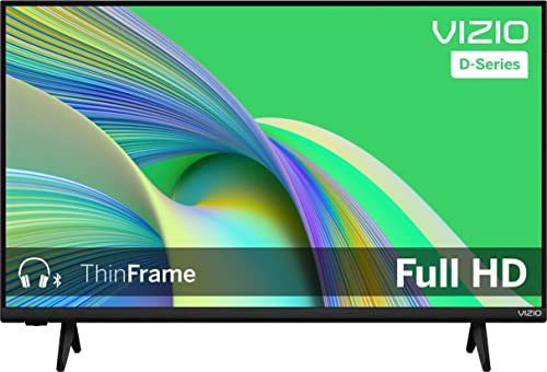 VIZIO 32in1080pClass D-Series FHD LED Smart TV for Gaming and Streaming, Bluetooth Headphone Capable - D32fM-K01 (Renewed)