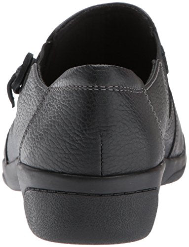 Clarks womens Cheyn Madi Slip On Loafer, Black Tumbled Leather, 7.5 US