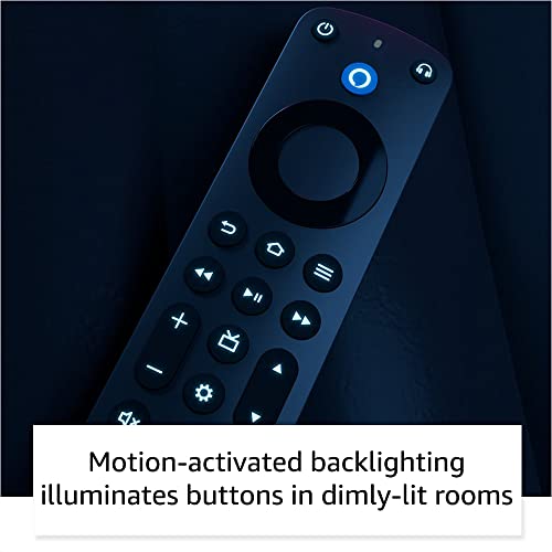 Amazon Alexa Voice Remote Pro, includes remote finder, TV controls, backlit buttons, requires compatible Fire TV device