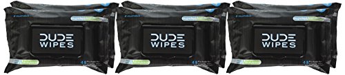 DUDE Wipes - Flushable Wipes - 1 Pack, 48 Wipes - Unscented Extra-Large Adult Wet Wipes - Vitamin-E & Aloe for at-Home Use - Septic and Sewer Safe