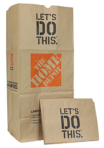 The Home Depot 49022-10PK Heavy Duty Brown Paper Lawn and Refuse Bags for Home and Garden, 30 gal (10 Lawn Bags)