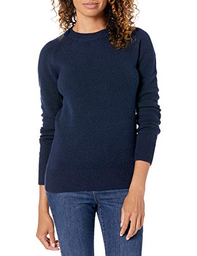 Amazon Essentials Women's Classic-Fit Soft Touch Long-Sleeve Crewneck Sweater, Navy, Medium