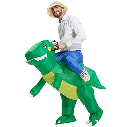 TOLOCO Inflatable Costume Adult, Inflatable Halloween Costumes for Men, Inflatable Dinosaur Costume for Adults, Blow up Costumes for Adults, T REX Costume