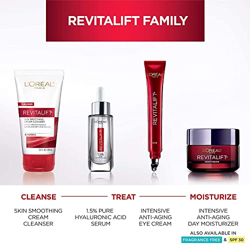 L'Oreal Paris Revitalift Triple Power Anti-Aging Face Moisturizer, Fragrance Free, Pro Retinol, Hyaluronic Acid & Vitamin C to Reduce Wrinkles, Firm & Brighten Skin, 1.7 Oz