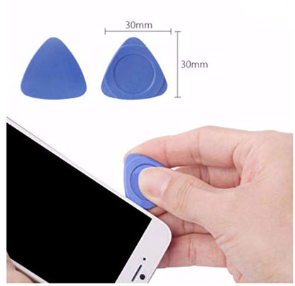 Deal Maniac 10 Pieces Universal Triangle Plastic Pry Opening Tool for Mobile Phone Laptop Table LCD Screen Case Disassembly Blue Guitar Picks