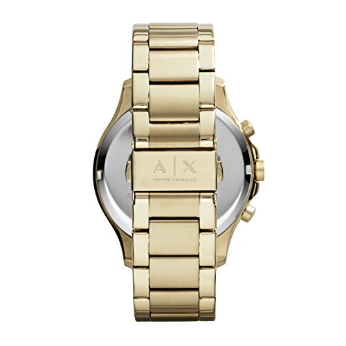 A|X ARMANI EXCHANGE Men's Stainless Steel Watch, Color: Black/Gold (Model: AX2137)